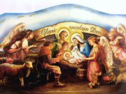Weihnachts-Faltkrippe Fünf Engeli 