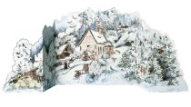 Adventskalender Winterwald mit Kindern, aufstellbar