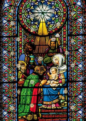 Kirchenfenster - Glasfenster Adventskalender