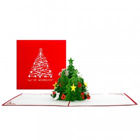 Faltkrippenkarte Weihnachtsbaum